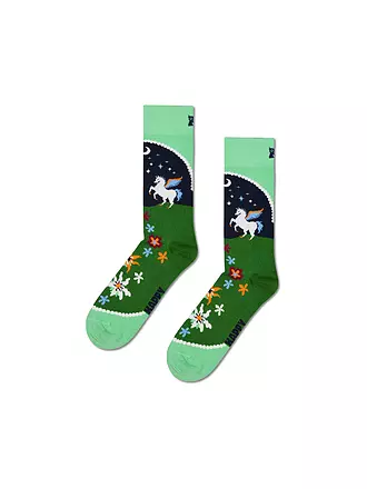 HAPPY SOCKS | Damen Socken PEGASUS LAND 36-40 light green | 